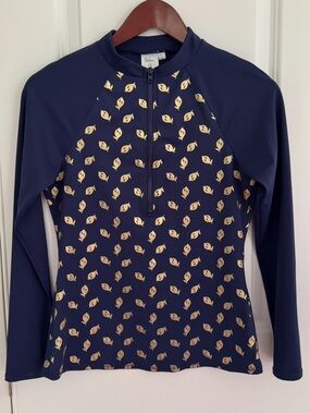Boden Gold Foil Lemon Rash Guard
